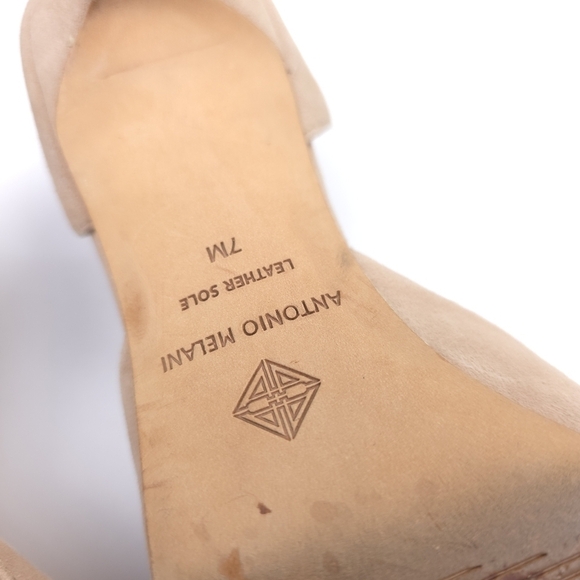 🔴 Antonio Melanie Women's Tan Kitten Heels Sz 7 - Picture 8 of 9